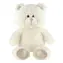 TEDDIES Plyšový medveď Rojko biely / 40 cm / svetelné a zvukové efekty / od 3 rokov