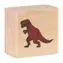 TEDDIES Drevené pečiatky Dinosaury / 5 +1 ks s poduškou / 3x3 cm / od 3 rokov