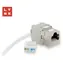 Lynx keystone Cat6 STP strieborný / Keystone modul / RJ-45 / Samozarezávací / Tienený