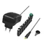LogiLink univerzálny sieťový adaptér s USB portom čierna / Nabíjací adaptér / 24 W / 100-240 V / výstup 3-12 V, 2 A