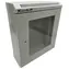 Xtendlan Skriňa 10" 9U 140×350 mm sivá / Nástenný rozvádzač / Presklené dvere / Nosnosť 50 kg