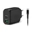 PORT CONNECT ESSENTIEL GaN2 / Napájací adaptér / USB-C PD + USB-A QC / 65 W / USB-C kábel 2 m