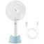 Beper P206VEN401 bielo-modrý / Ručný ventilátor / dobíjací / 3 rýchlosti / USB