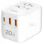 LogiLink Slim nabíjačka biela / Nabíjačka / GaN / 20 W / 2x USB-A QC / USB-C PD / 3 porty
