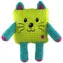DOG FANTASY Hračka Cuties štvorcové zvieratko žltá / Plyšová / 17,5 cm