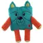DOG FANTASY Hračka Cuties štvorcové zvieratko petrolejovo zelená / Plyšová / 17,5 cm