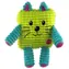 DOG FANTASY Hračka Cuties Štvorcové zvieratko žltá / Plyšová / 12,5 cm