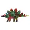 TEDDIES Škrabací obrázok dúhový Dinosaurus / 9 ks / 13-15 cm / od 3 rokov