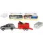 KIDS GLOBE Volvo XC90 s prívesom pre kone / Auto s prívesom / kov / 2 kone / od 3 rokov