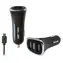 Beline Autonabíjačka 3xUSB + microUSB kábel čierna / Autonabíjačka / 3x USB / microUSB / 4A