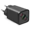 SBS NanoTube čierna / Cestovný adaptér / GaN / 2x USB-C, USB-A / 65 W / PD