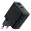 Fonex Cestovný adaptér 65W čierna / Napájací adaptér / USB-C + USB-A / PD