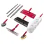 Lamart Clean LT8070 červená / Upratovací set / 7 ks / Tyč z nerezovej ocele 120 cm / Plast