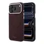Lacoste PVC Petit Pique Semi Wrap Embossed bordová / Zadný kryt / iPhone 18 Pre Max / MagSafe