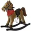 TEDDIES Hojdací kôň hnedý (00516101) / 71 cm / plyš / nosnosť 50 kg / výška sedla 47 cm