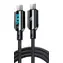 Vakoss TC-U560 čierna / USB kábel USB-C - USB-C / LED displej / 100W / 1,5 m