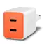 Targus HyperJuice Flex 45W oranžová / Nabíjačka do siete / GaN / 2x USB-C