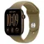 Apple Watch Series 12 GPS 42mm Tmavo bronzové hliníkové telo - Olivový športový remienok M/L / 150-200 mm