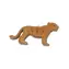 animALL Hračka Tiger malý natural koža podložená plsťou 9x20 cm