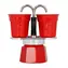 Bialetti Mini Express kávovar + 2 šálky červená