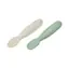 Beaba Prvé trénovacie lyžičky silikónové Sage Green/Velvet Grey
