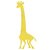 KIK Drevený rastový meter Žirafa žltá / 125 cm