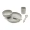 KikkaBoo Jedálenská súprava 5-dielna Platinum Silicone Sand / od 6 mesiacov