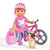Simba Evička s bicyklom Bábika 12 cm / od 3 rokov