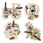 Ugears 3D drevené mechanické puzzle 4 mechanické prívesky Charakterové sym / od 5 rokov / 25 dielikov / Obtiažnosť: nízka