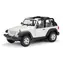 Welly Jeep Wrangler Rubicon (convertible) biela / 1:24 / od 8 rokov