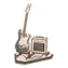 Robotime drevené 3D puzzle Elektrická gitara / od 8 rokov / 140 dielikov / Obtiažnosť: nízka
