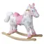 Bigjigs Toys Drevený hojdací kôň s kvetmi / od 1 roka