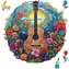 EscapeWelt Drevené puzzle Gitara / 200 dielikov / Obtiažnosť: stredná / od 8 rokov