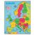 Bigjigs Toys Drevené puzzle mapa Európy / 25 dielikov / od 3 rokov