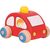 GOKI Drevené autíčko s húkačkou červené / od 12 mesiacov
