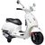 Buddy Toys Elektrická motorka Vespa GTS biela / 30 W / Rýchlosť: 3-5 km-h / Nosnosť: 30kg