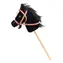 Faunica Hobby horse Baron, čierny kôň na tyči so zvukmi / od 3 rokov