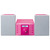 Lenco MC-013 ružová / Stereo micro systém / 5W / FM rádio / CD / AUX IN