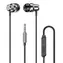 Dudao X10 PRO drôtové slúchadlá do uší čierna / s mikrofónom / 3,5 mm mini jack / kábel 1.2 m