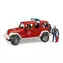 Bruder 02528 Hasičské auto Jeep Wrangler s figúrkou hasiča / 1:16 / od 4 rokov