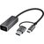 YENKEE YTC 013 USB C na Ethernet RJ-45 / Adaptér USB-C (M) - Ethernet (F) / 1000 Mb/s / 15 cm