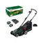 BOSCH Rotak 18V2-43 / Aku kosačka na trávu / 18V / Šírka záberu 43 cm / Kôš 50 L / 2x 4.0 Ah