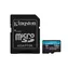 Kingston Canvas Go PLUS microSDXC 128GB s adaptérom / UHS-I V30 / U3 / Class 10 / čítanie: až 200MBs / zápis: až 160 MBs