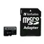 Verbatim Pre U3 microSDXC 128GB + SD adaptér / UHS-3 (U3) / Class 10 / R: až 90 MBs / W: až 45 MBs