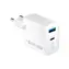 Forever TC-06-20AC Rýchlonabíjačka do siete biela / 1x USB-C 1x USB 20W / PD / QC 