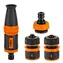 Neo Tools 15-710 oranžovo-čierna / sada rozprašovač / 2 rýchlospojky prípojka na kohútik / 1/2"