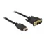 DeLock DVI kábel – DVI-D 18+1 samec > HDMI A samec / 2 m