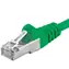 PremiumCord SFTP CAT6A 0.5m zelená / Patch kábel / RJ45-RJ45