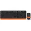 A4tech Fstyler FG1010 oranžová / set bezdrôtová klávesnica + optická myš / USB / vodeodolné