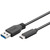 PremiumCord prepojovací USB 3.0 kábel s konektormi USB-C - USB-A čierny 1m